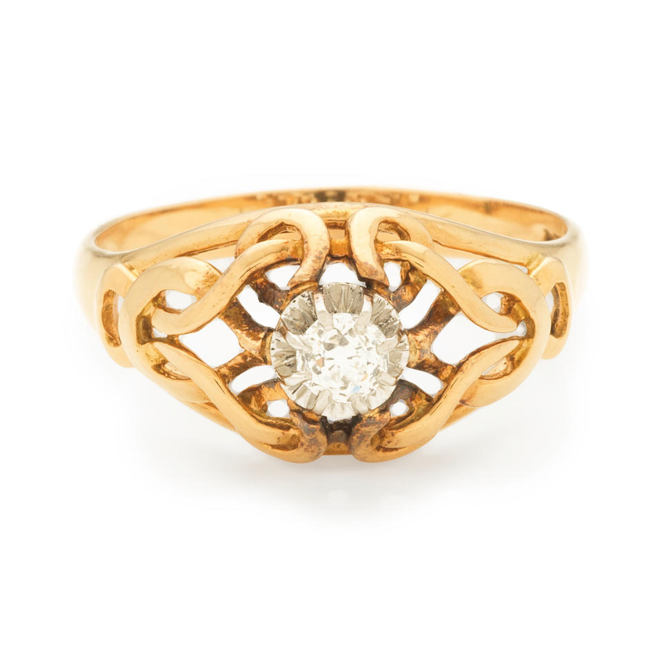 BAGUE DIAMANT, CIRCA 1940 DIAMOND RING, CIRCA 1940