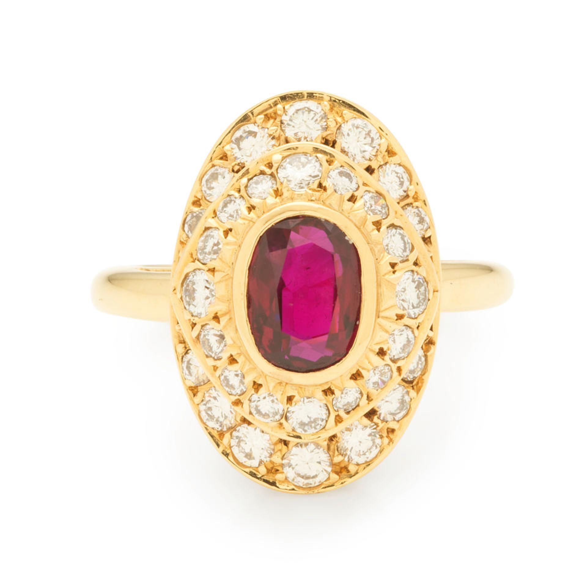 FROHMANN FRERES: BAGUE RUBIS ET DIAMANTS FROHMANN FRERES: RUBY AND DIAMOND RING