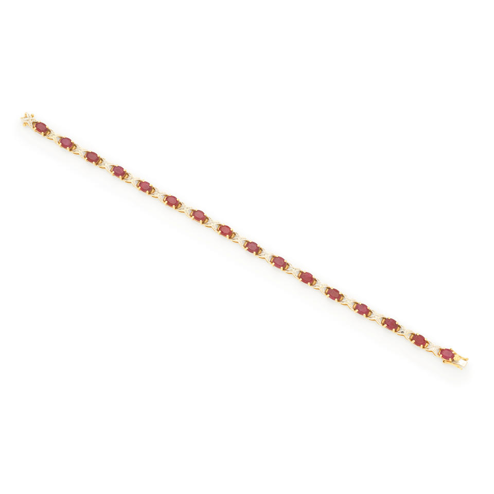 BRACELET RUBIS ET DIAMANTSRUBY AND DIAMOND BRACELET - Image 3 of 3