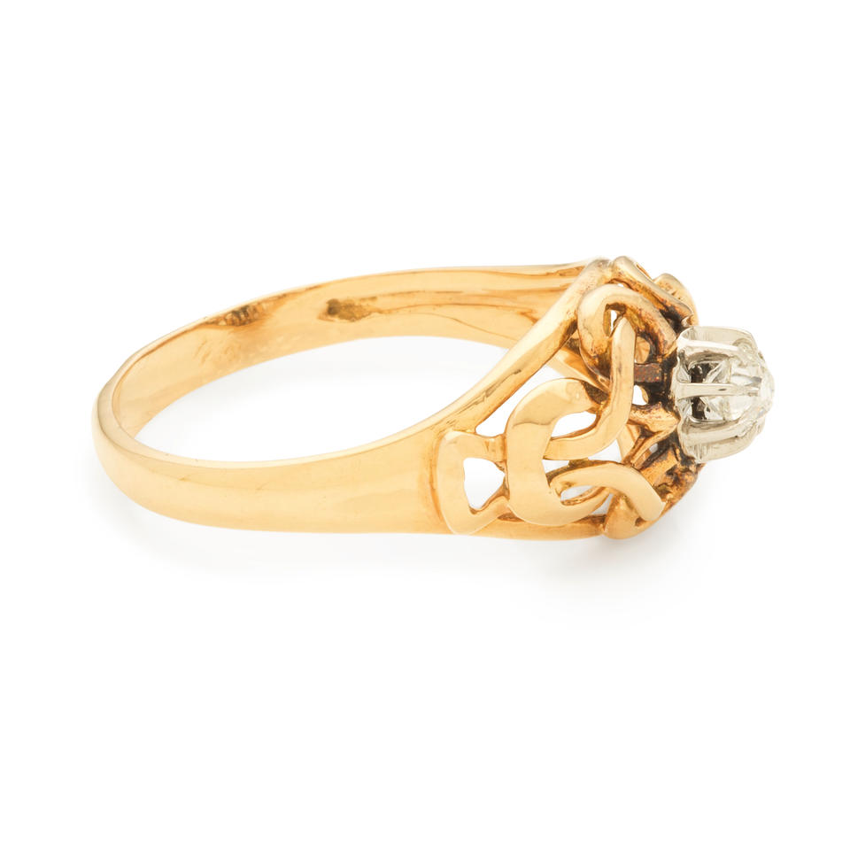 BAGUE DIAMANT, CIRCA 1940 DIAMOND RING, CIRCA 1940 - Image 3 of 3