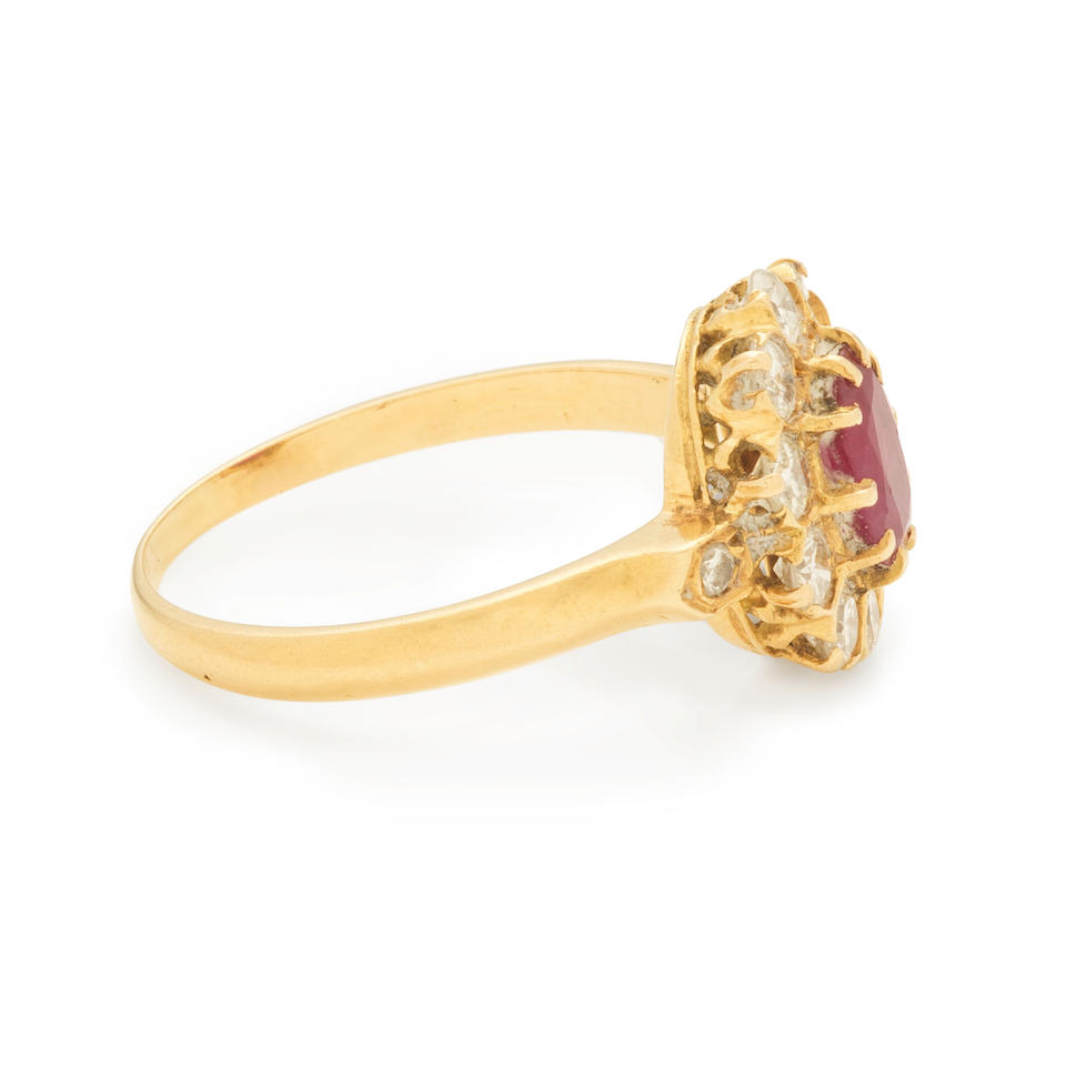 BAGUE RUBIS ET DIAMANTS RUBY AND DIAMOND RING - Image 3 of 3