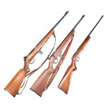 Three .22 Caliber Bolt Action Rifles, Curio or Relic firearm