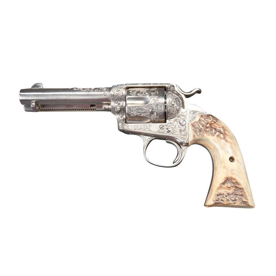 Ben Shostle Engraved Colt Bisley Single Action Revolver, Curio or Relic firearm - Image 3 of 4