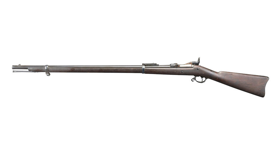 Springfield US Model 1884 Trapdoor Rifle and Bayonet, - Image 3 of 4