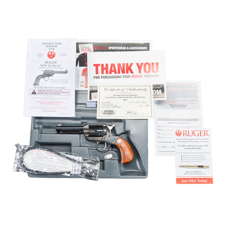 Limited Edition Ruger New Bearcat Shopkeeper Single Action Revolver with Tyler Gun Works Distrib...