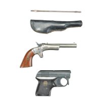 Stevens No. 41 Single Shot Pistol and Zephyr Starter Pistol, Curio or Relic firearm