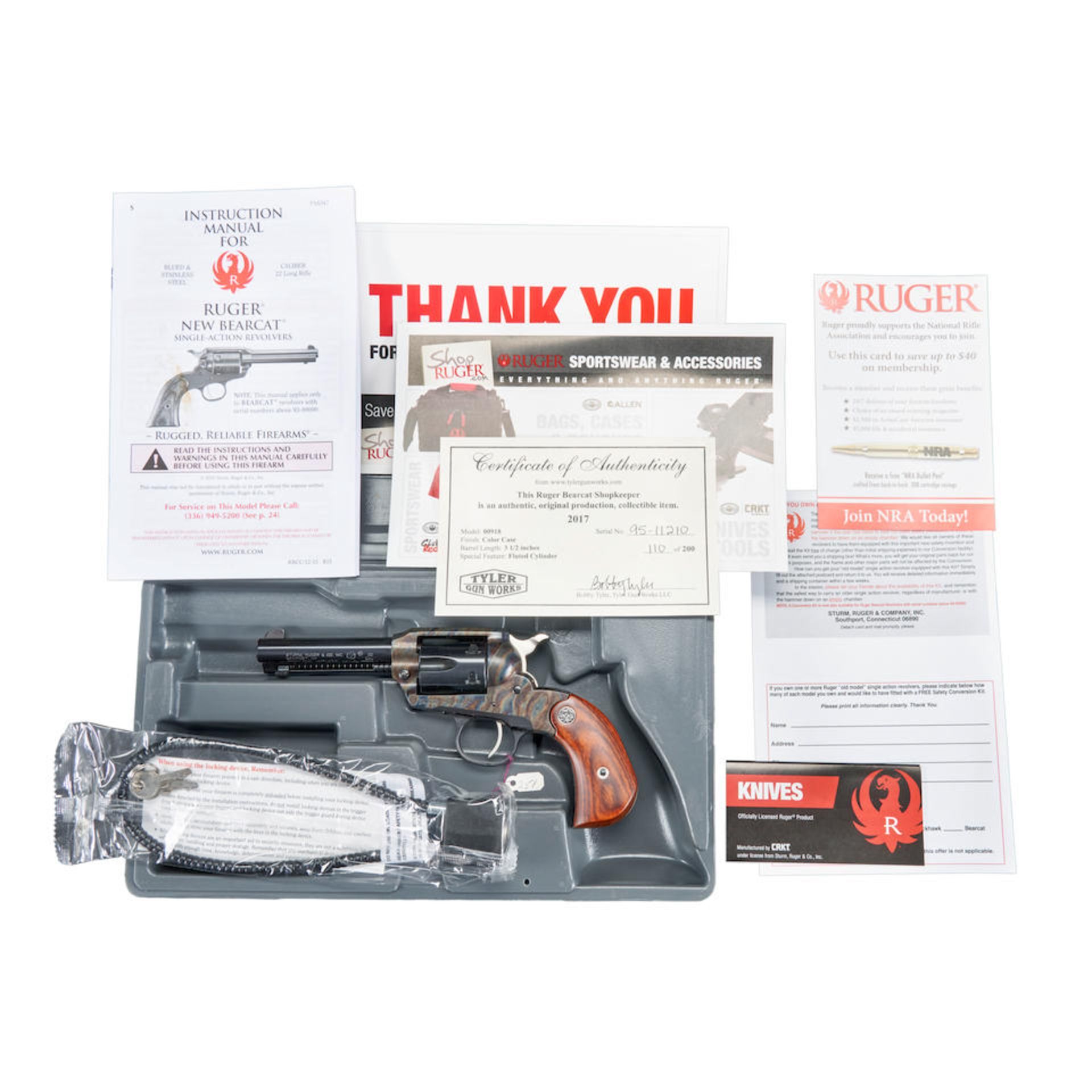 Limited Edition Ruger New Bearcat Single Action Shopkeeper Revolver with Tyler Gun Works Distrib...