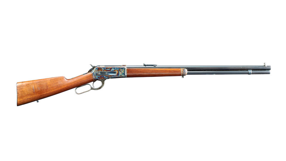 Fine Winchester Model 1886 Lever Action Sporting Rifle, - Bild 9 aus 10