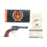 Ruger Bearcat Small Numbers and Angled Recoil Plate Cross Pin Single Action Revolver, Curio or R...