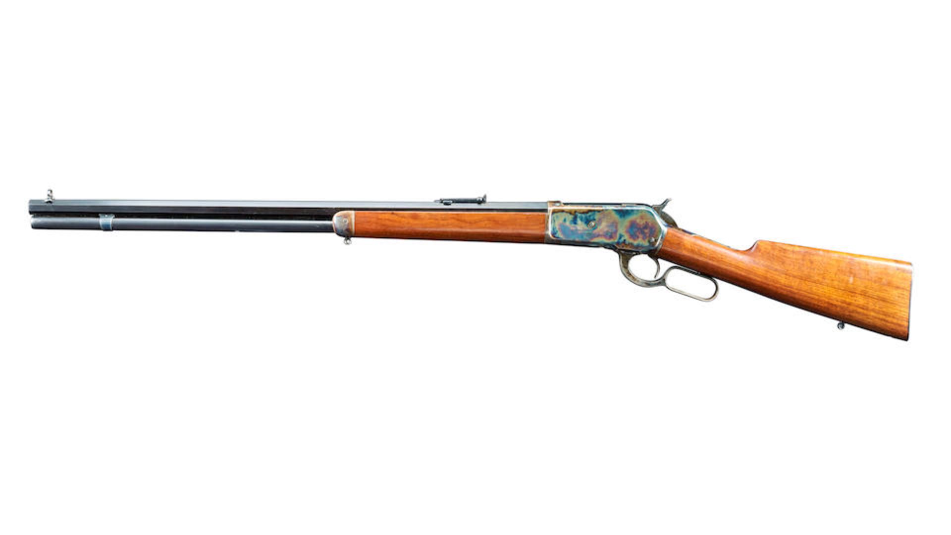 Fine Winchester Model 1886 Lever Action Sporting Rifle, - Bild 7 aus 10