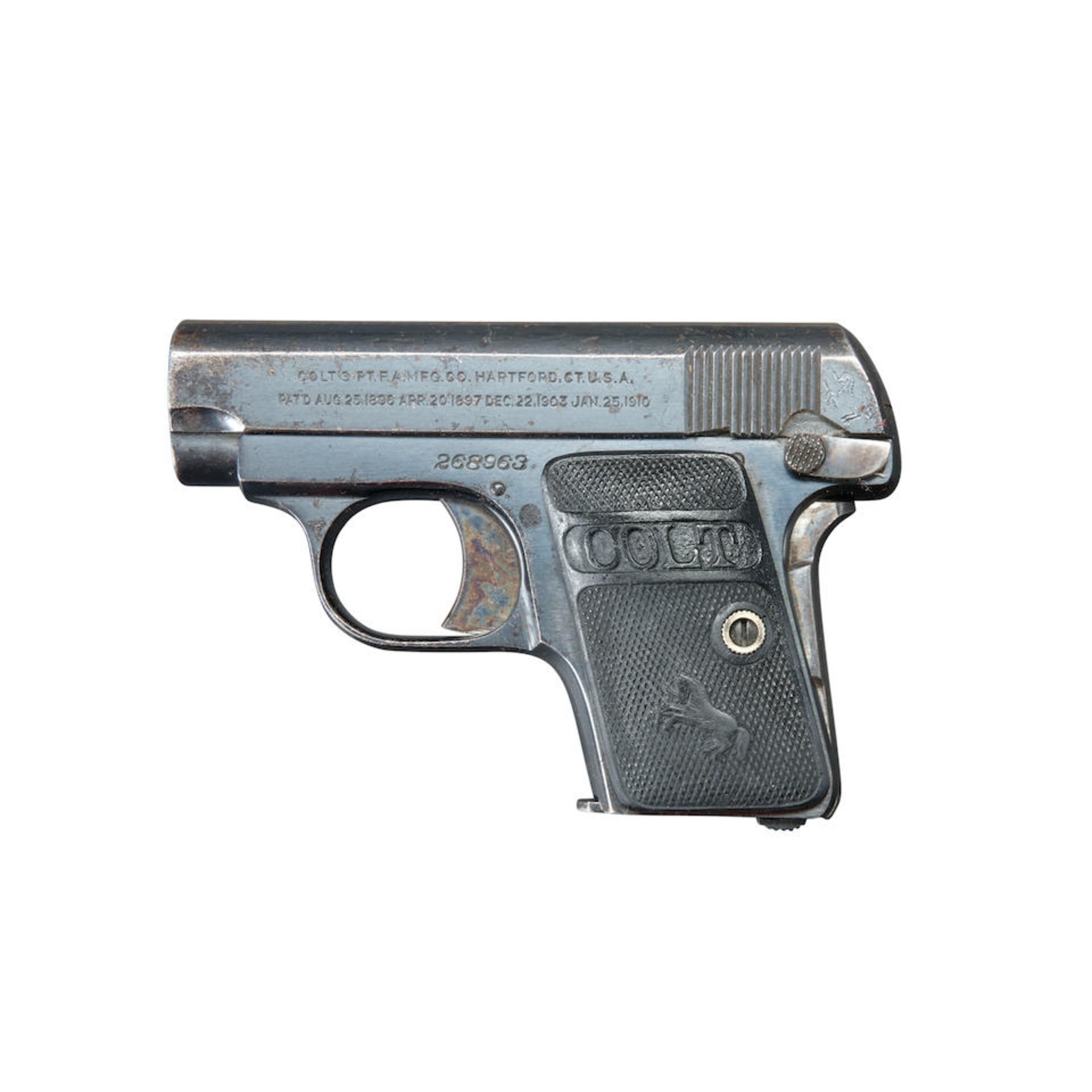 Colt Model 1908 Hammerless Semi-Automatic Pistol, Curio or Relic firearm - Bild 2 aus 2