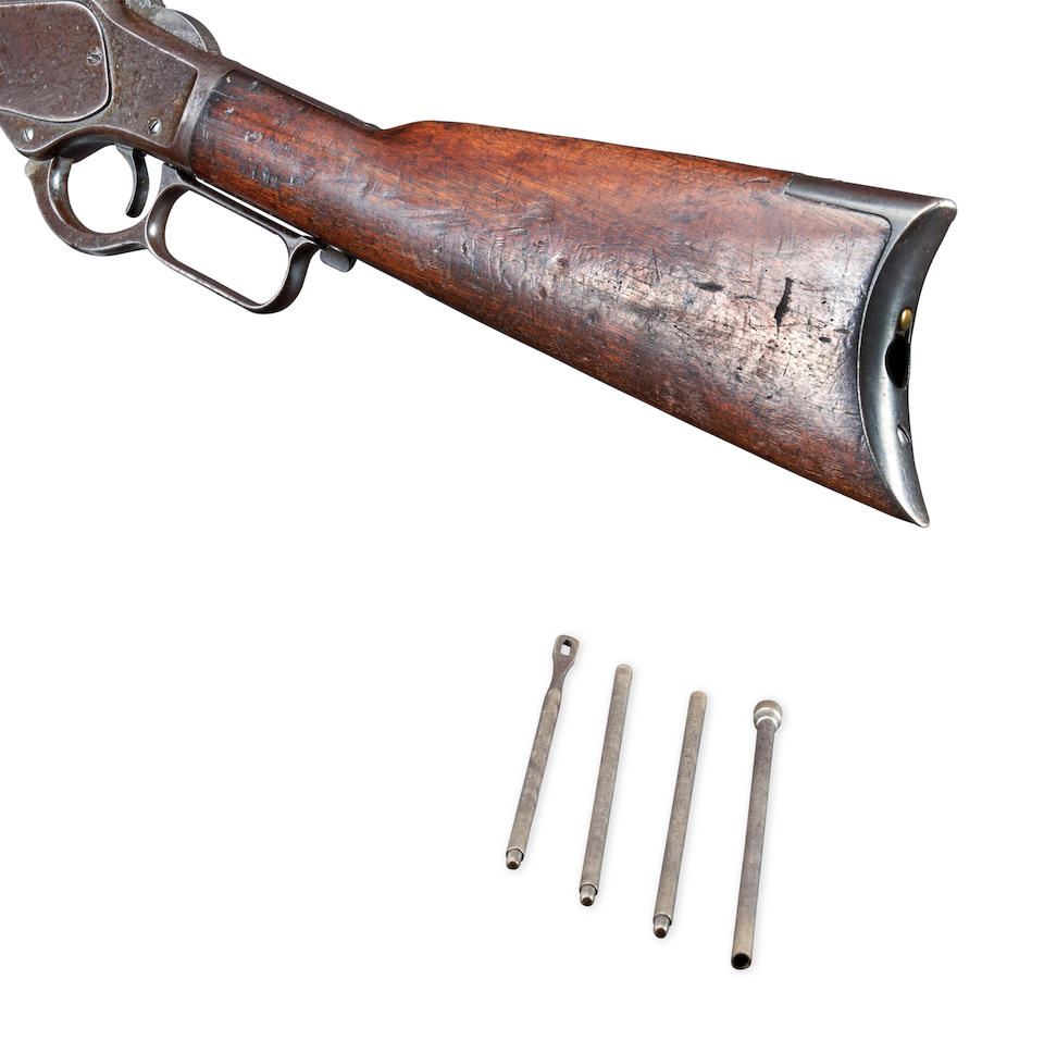Winchester Model 1873 Lever Action Rifle, Curio or Relic firearm - Bild 2 aus 4