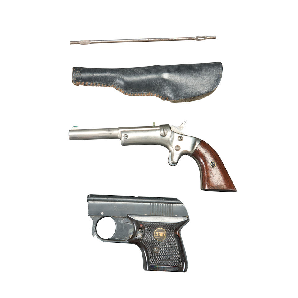 Stevens No. 41 Single Shot Pistol and Zephyr Starter Pistol, Curio or Relic firearm - Image 2 of 2