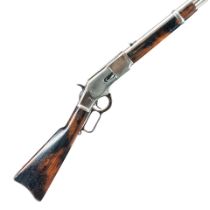 Winchester Model 1873 Lever Action Saddle Ring Carbine Identified as Owned by Captain Jack Crawf...