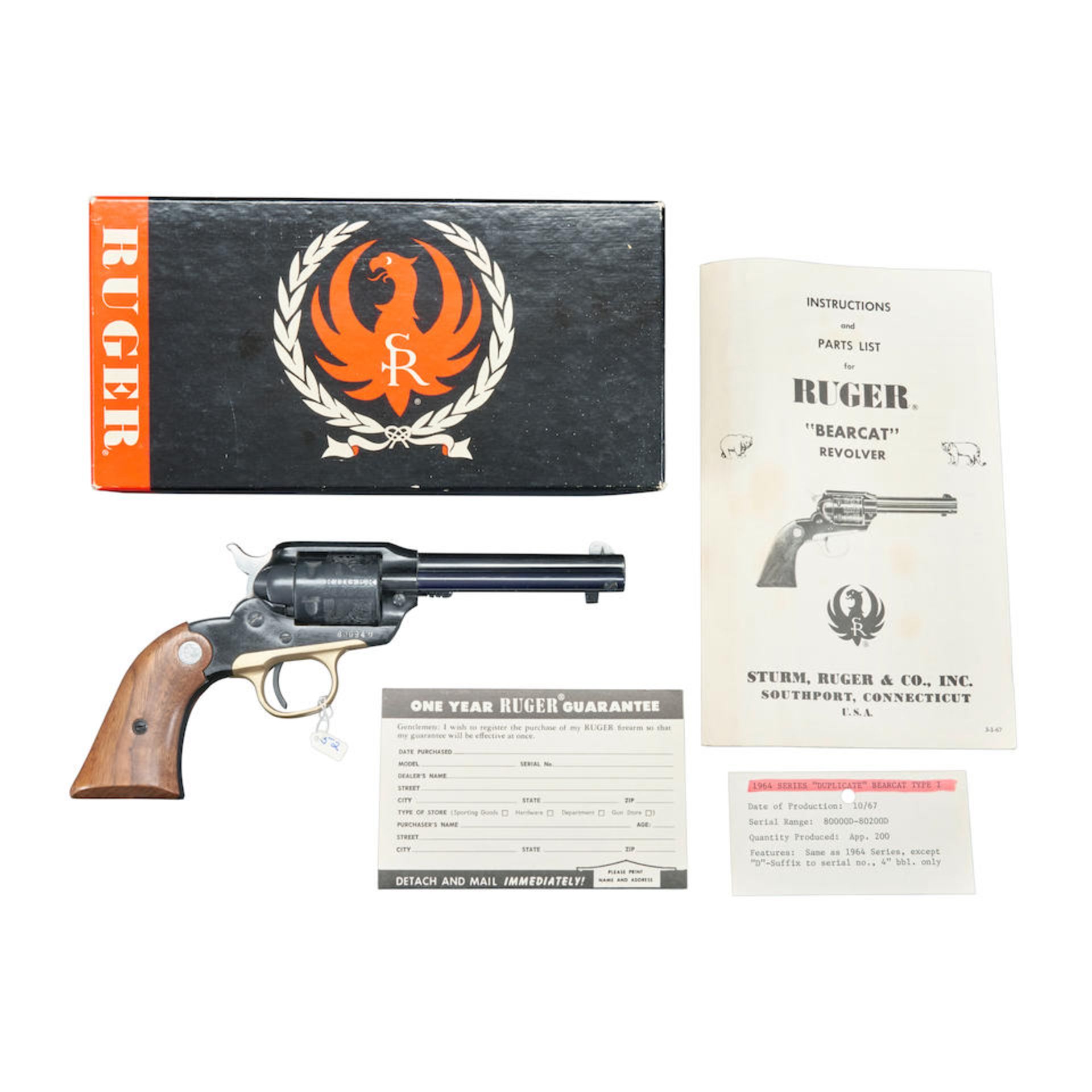 Ruger Bearcat Duplicate Serial Number Single Action Revolver, Curio or Relic firearm