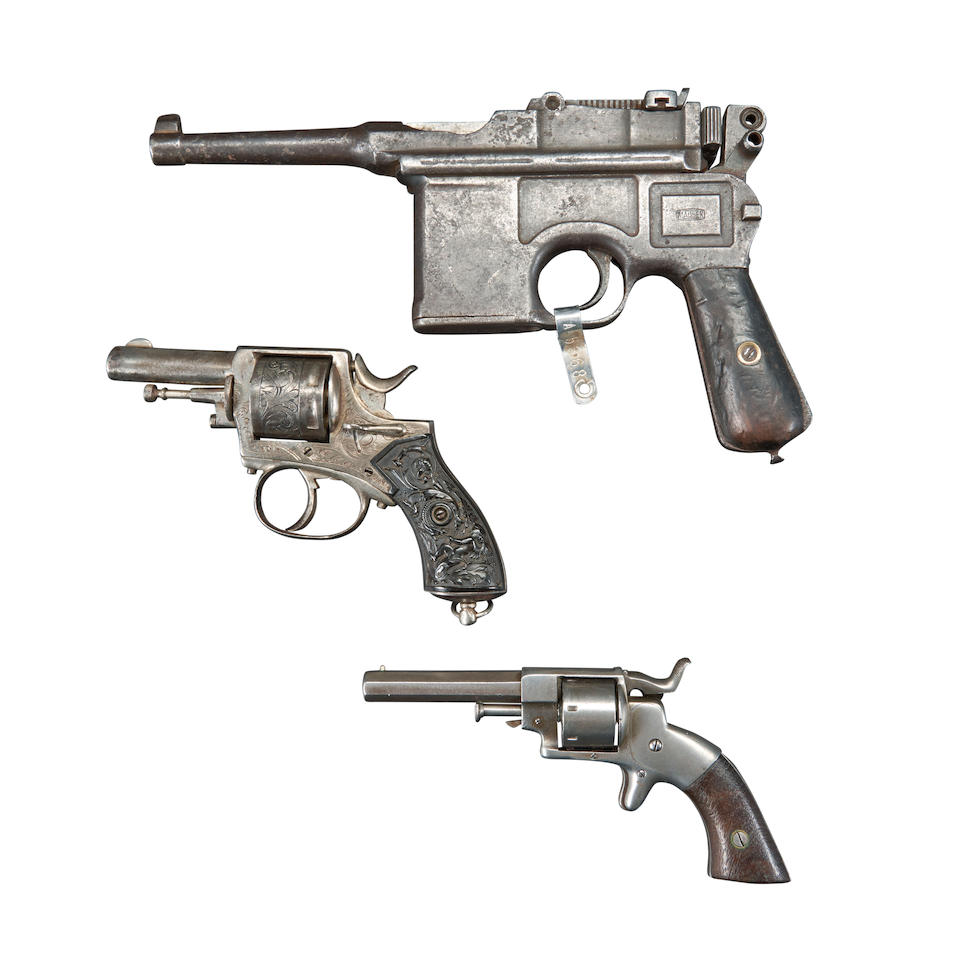 C96 Broomhandle Mauser, and Two small Revolvers, Curio or Relic firearm - Image 2 of 2