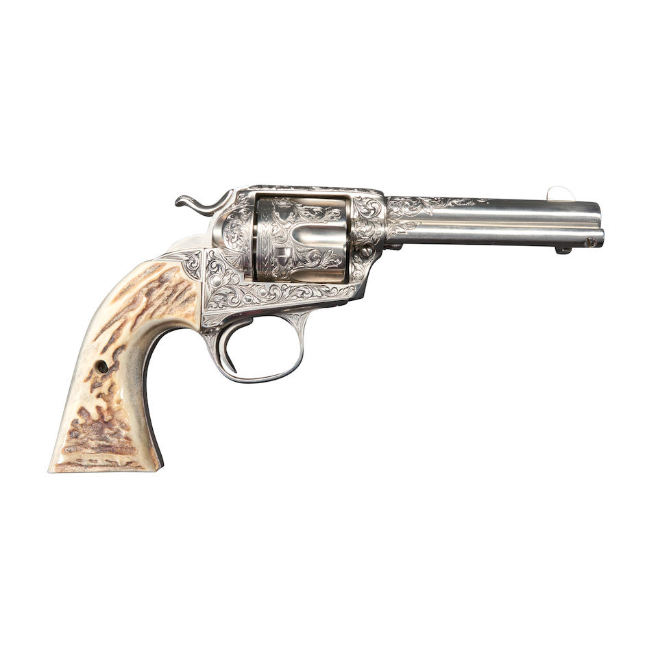 Ben Shostle Engraved Colt Bisley Single Action Revolver, Curio or Relic firearm - Image 4 of 4