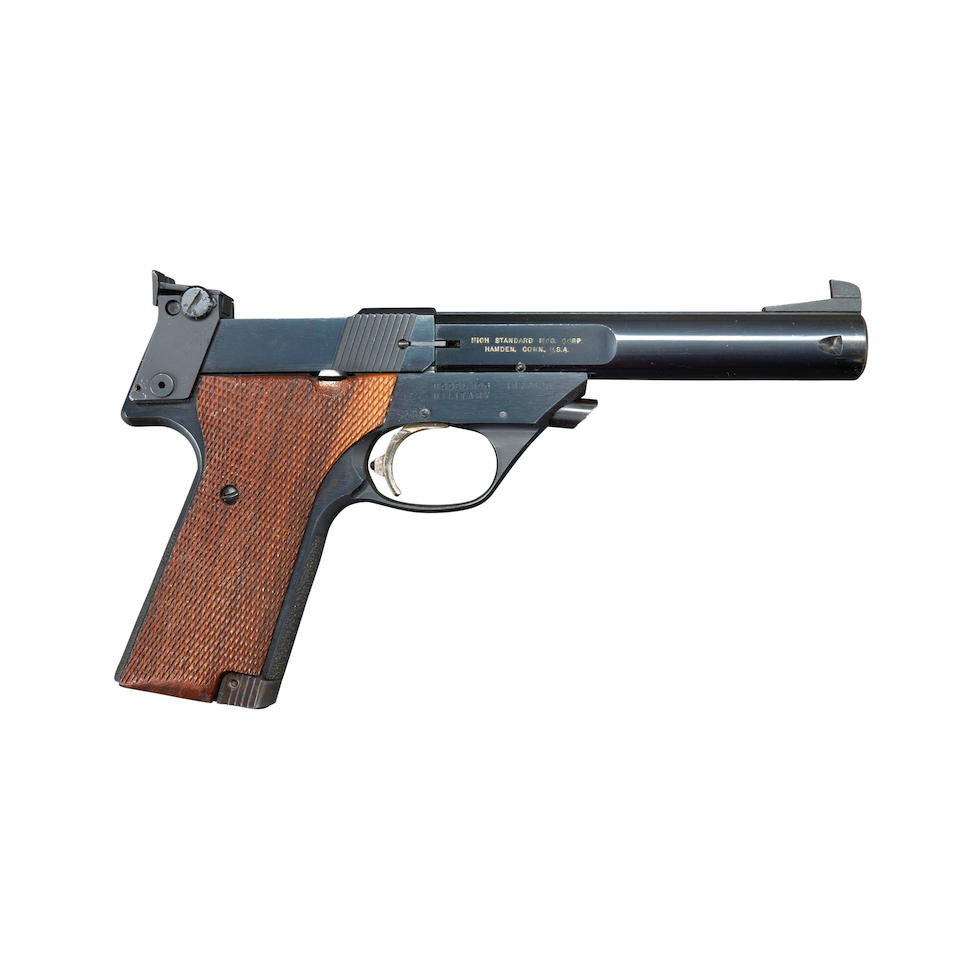 High Standard Supermatic Trophy Model 106 Military Semi-Automatic Target Pistol, Curio or Relic ... - Image 3 of 3