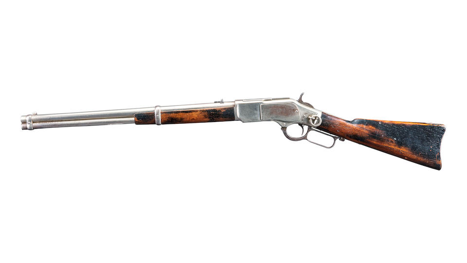 Winchester Model 1873 Lever Action Saddle Ring Carbine Identified as Owned by Captain Jack Crawf... - Image 8 of 11