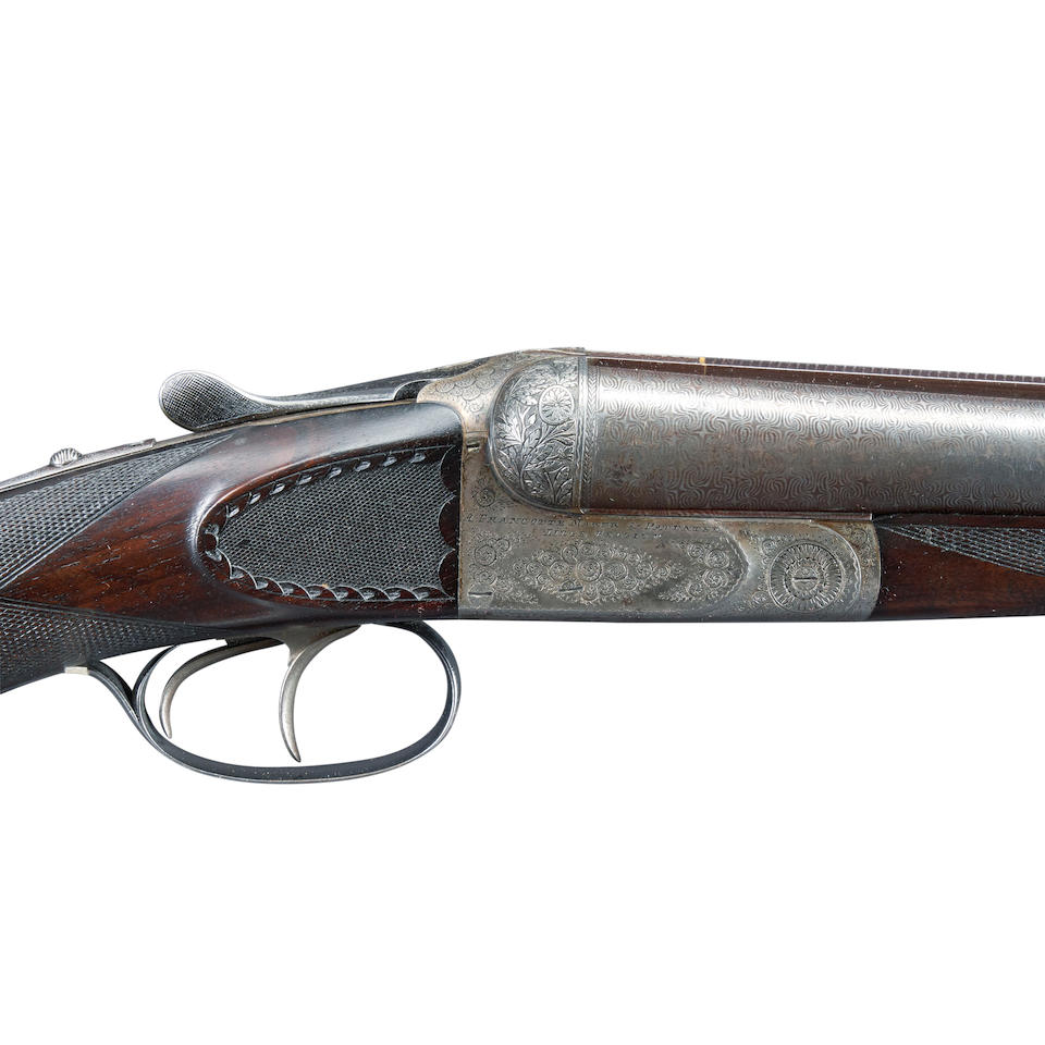 Auguste Francotte 12 Gauge Side By Side Shotgun, Curio or Relic firearm - Image 3 of 4