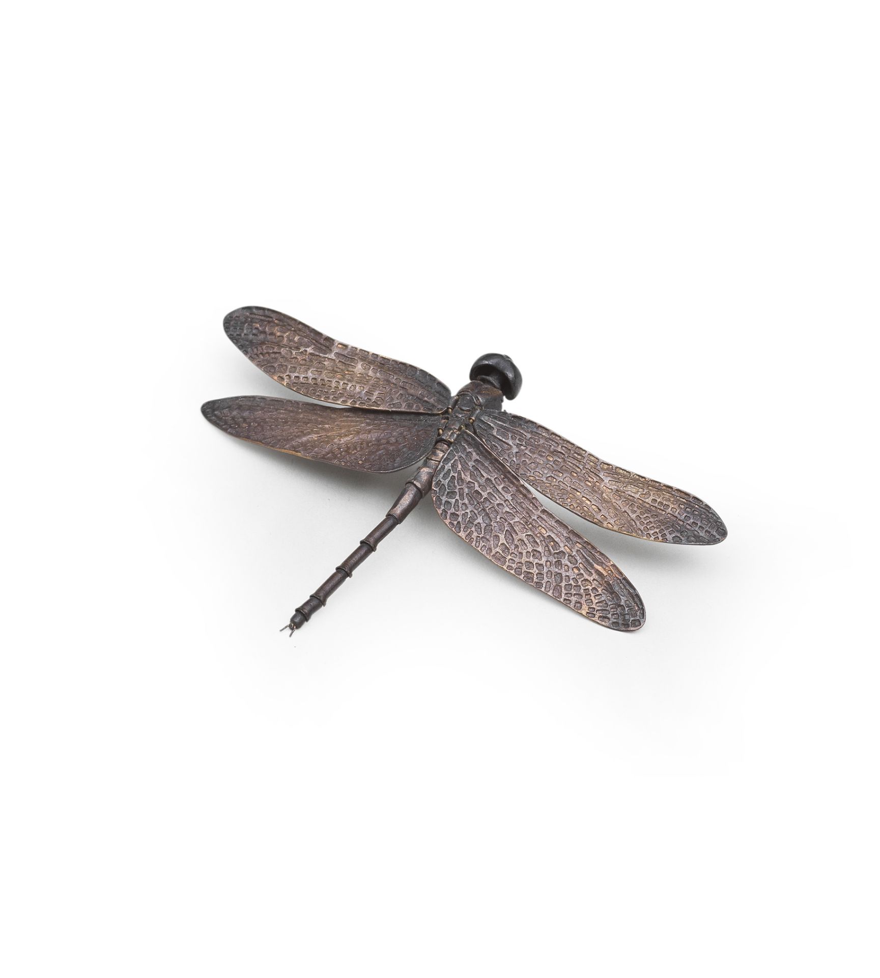 MITSUTA HARUO (B. 1980) A Bronze and Brass Jizai Okimono of a Dragonfly Heisei era (1989-2019),...