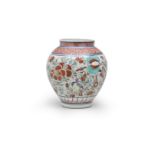 AN EARLY-ENAMELLED SMALL JAR Edo period (1615-1868), mid-/late 17th century (2)