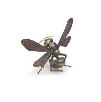 MITSUTA HARUO (B. 1980) A Copper, Brass and Gold plated Jizai Okimono of a Japanese Giant Hornet...