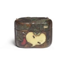 ATTRIBUTED TO JIKAN GANBUN An Inlaid Wood Large Tonkotsu (Tobacco Box) Edo period (1615-1868), 1...