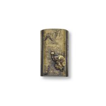 HIDEHISA An Inlaid Metal Three-Case Inro Edo period (1615-1868) or Meiji era (1868-1912) mid-/la...