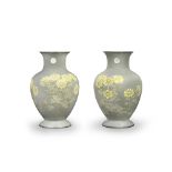 HATTORI TADASABURO (DIED 1939) OF NAGOYA A Pair of Cloisonn&#233;-Enamel, Moriage, and Musen Ba...