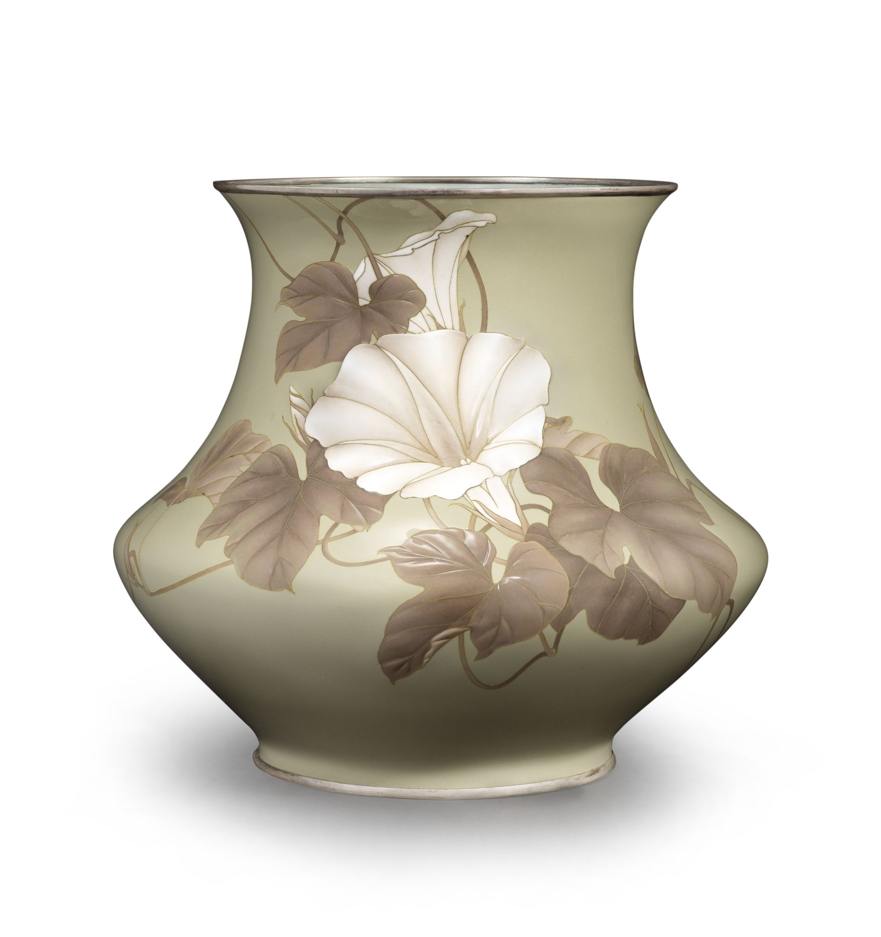 HATTORI TADASABURO OF NAGOYA (DIED 1939) A Fine and Large Moriage Cloisonn&#233;-Enamel vase Mei...