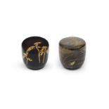 ONE BY SHINSAI (DATES UNKNOWN) AND ONE BY UCHIDA SOKAN (1883-1984) Two Lacquer Natsume (Tea Cadd...