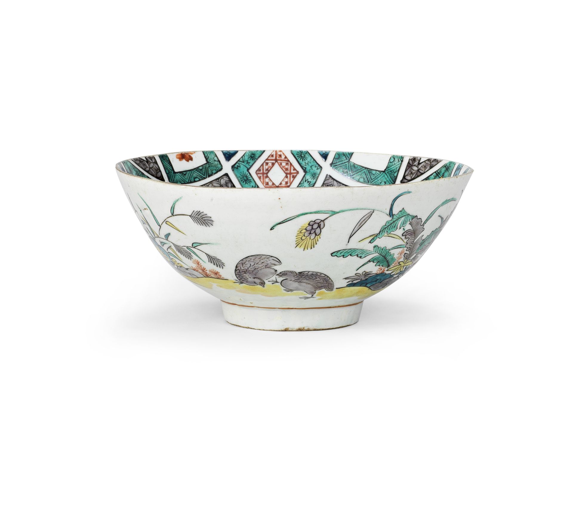 A RARE KO-KUTANI-STYLE DEEP BOWL Edo period (1615-1868), probably 1650-60s (2)