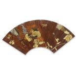 AFTER HARA YOYUSAI (1772-1845/6) A Gold-Lacquered Wood Panel in the Form of an Ogi (Folding Fan)...