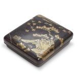 A GOLD-LACQUERED SMALL SUZURIBAKO (BOX FOR WRITING UTENSILS) Edo period (1615-1868), probably 1...