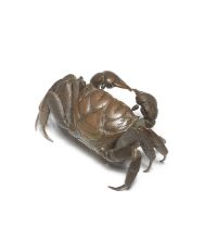 A BRONZE JIZAI OKIMONO OF A CRAB Meiji era (1868-1912), late 19th/early 20th century