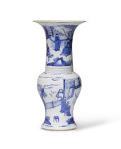 A BLUE AND WHITE YENYEN VASE Kangxi