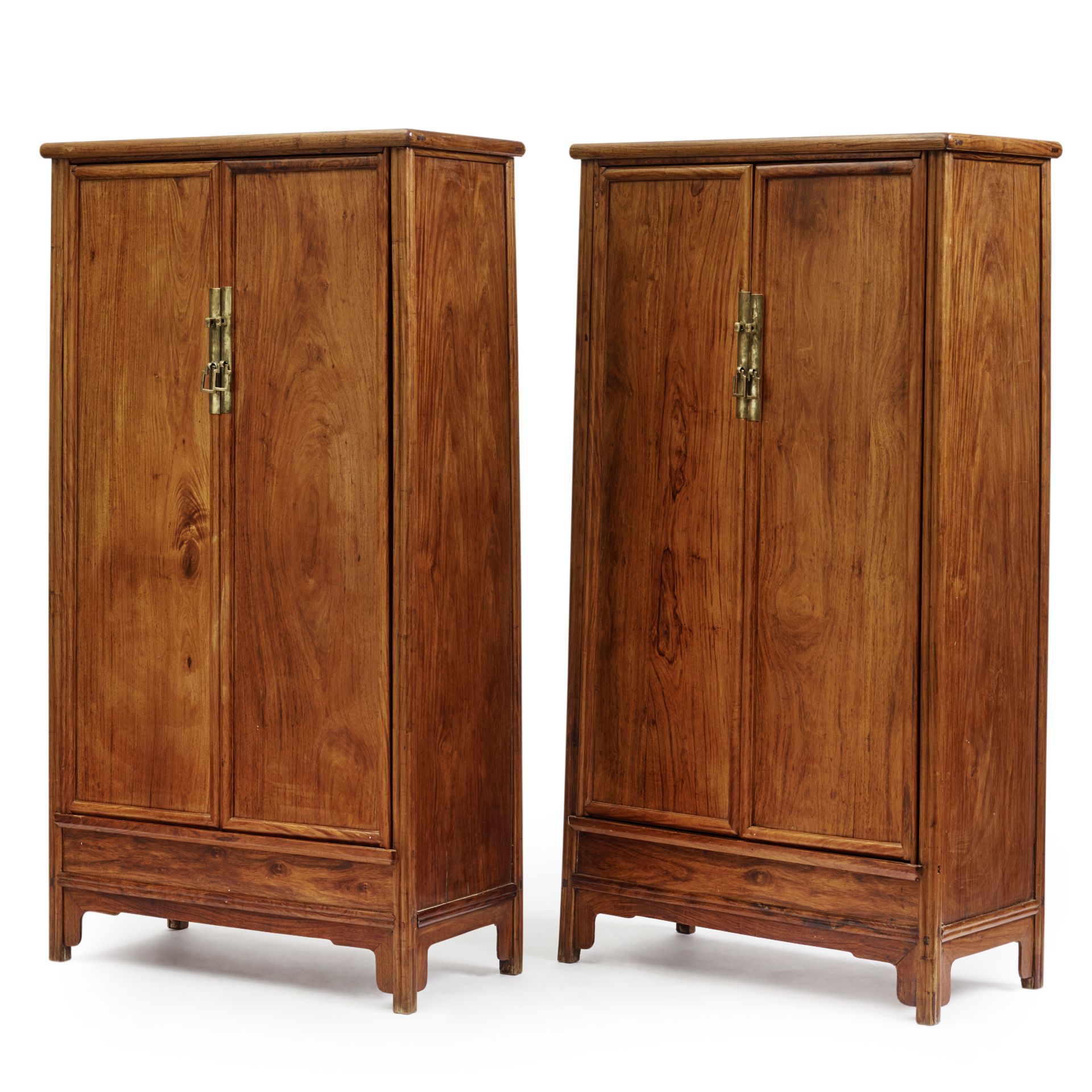 A PAIR OF FINE HUANGHUALI ROUND-CORNER CABINETS, YUANJIAOGUI 18th century (2)