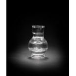 A RARE SMALL ROCK CRYSTAL VASE, HU Incised Qianlong four-character mark and of the period
