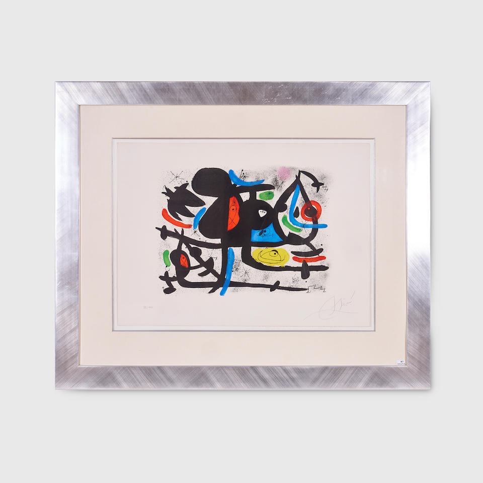 Joan Miró (Spanish, 1893-1983) La Luge des Amants II, 1981 (Edition No: 88/100, Literature:...