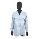Karl Lagerfeld for Chanel: a Blue and White Gingham Shirt Mid 1990s