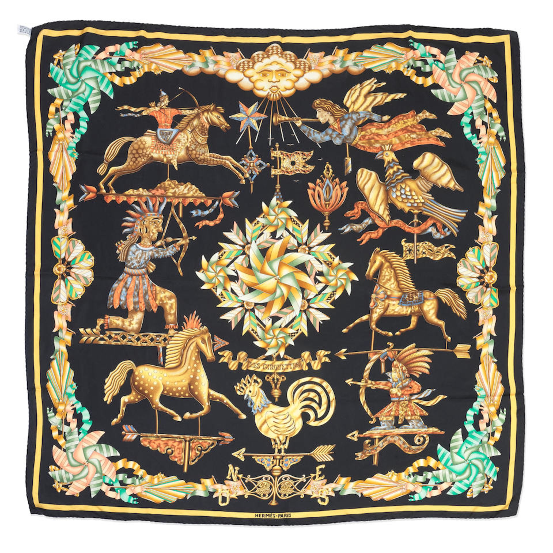 Hermès: a 'Les Girouettes' Silk Scarf 1999