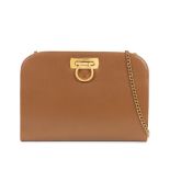 Salvatore Ferragamo: a Tan Gancini Shoulder Bag 1990s