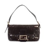 Fendi: a Brown Sequin Baguette Bag Early 2000s (includes dust bag and spare sequins)