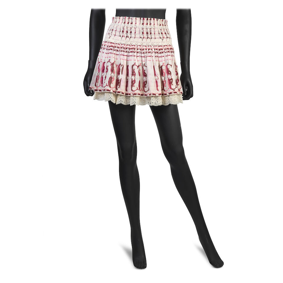 Frida Giannini for Gucci: a Pink and White Mini Skirt 2006