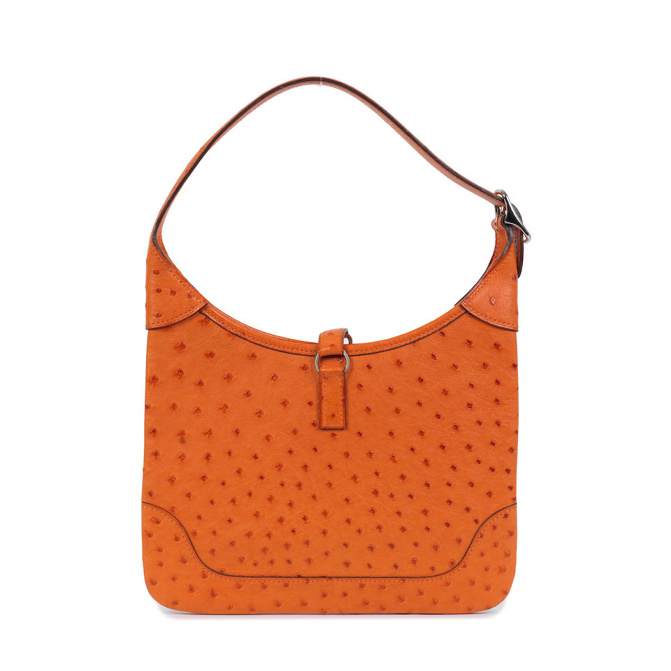 Hermès: an Orange H Ostrich Trim 24 2005 (includes dust bag) - Image 2 of 2