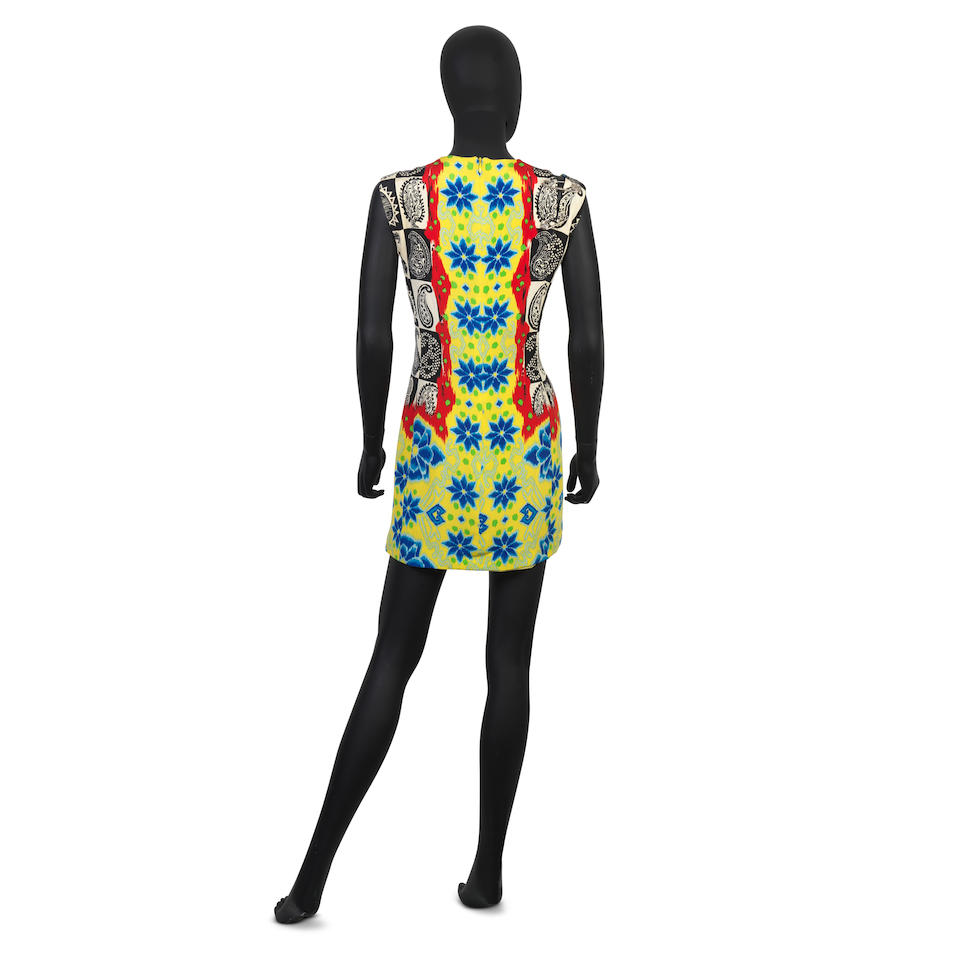 Gianni Versace: a Patterned Silk Safety Pin Dress Spring/Summer 1994 - Image 2 of 3