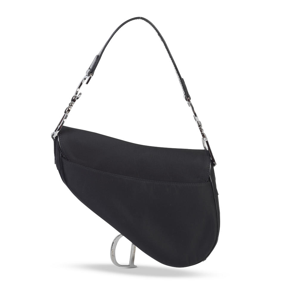 John Galliano for Christian Dior: a Black Nylon and Patent Leather Saddle Bag 2002 (includes dus... - Image 3 of 3
