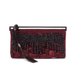 Tom Ford for Gucci: a Red Beaded Velvet Evening Bag Autumn 1999