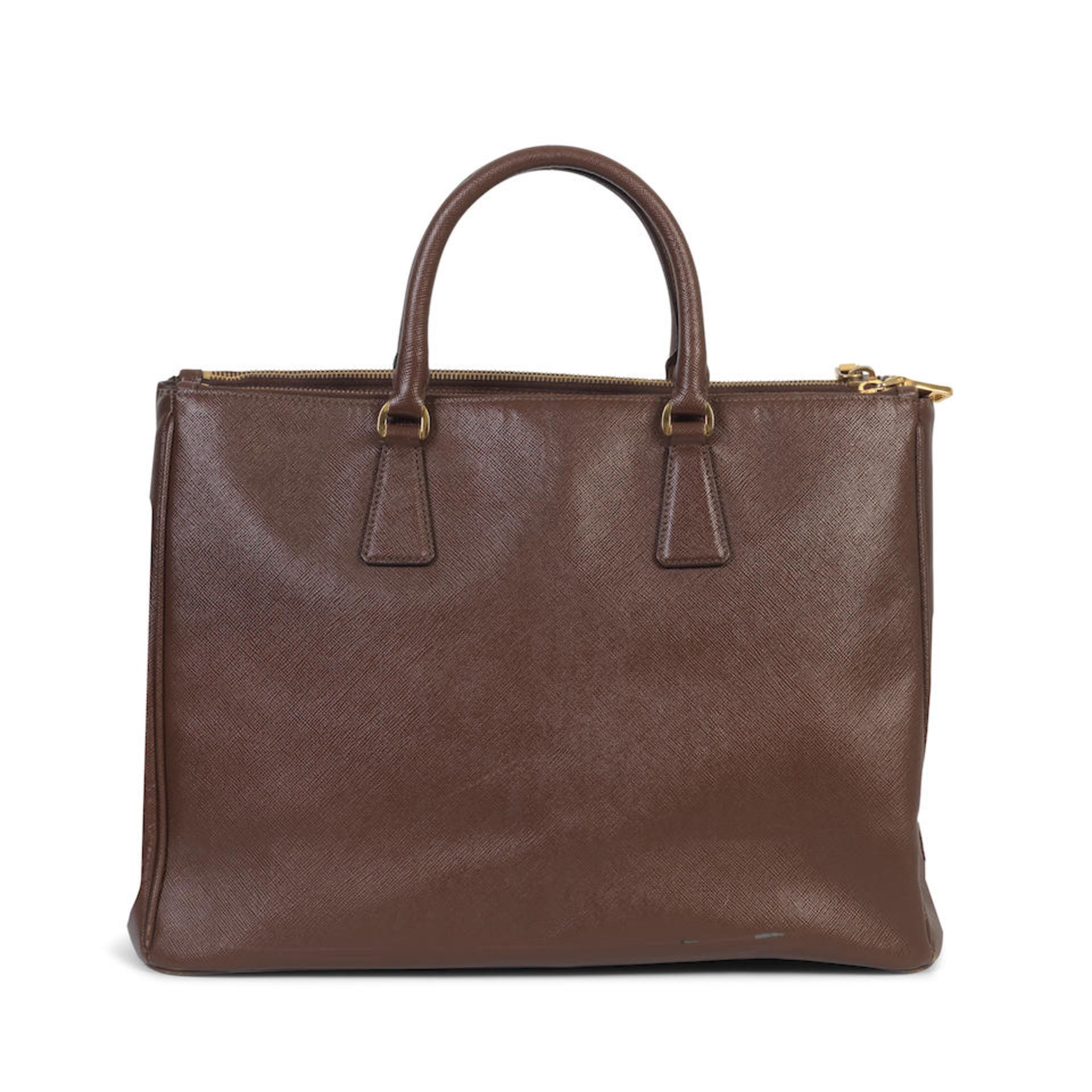 Prada: a Brown Saffiano Leather Large Galleria Tote - Image 2 of 2